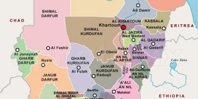 Mapa ng rehiyon ng Sudan